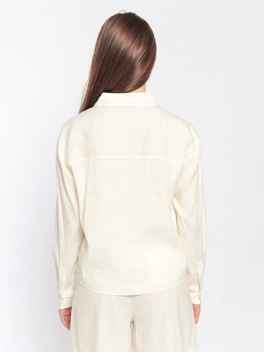 Укороченная рубашка прямого силуэта